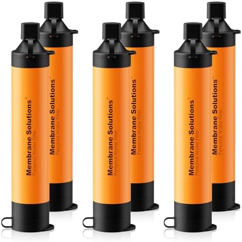 Membrane Solutions Straw Water Filter, Survival Filtration Portable Gear, Emergency Preparedness, Supply for Drinking Hiking Camping Travel Hunting Fishing Team Family Outing