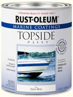 Rust-Oleum 207001 Marine Coatings Topside Paint, Quart, Oyster White 32 Fl Oz (Pack of 1)