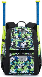 Youth Baseball Bag, Softball Bag for Girls & Boys, Kids Tball Backpack with Shoes Compartment