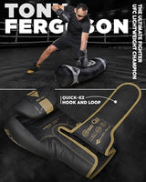 RDX Boxing Gloves, Pro Training Sparring, Maya Hide Leather, Muay Thai MMA Kickboxing, Men Women Adult, Heavy Punching Bag Focus Mitts Pads Workout, Ventilated Palm, Multi Layered, 8 10 12 14 16 18 Oz