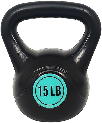Wide Grip 3-Piece Kettlebell Exercise Fitness Weight Set, Include 5 lbs, 10 lbs, 15 lbs and 20 lbs, Set of 3 or Set of 4