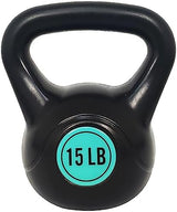 Wide Grip 3-Piece Kettlebell Exercise Fitness Weight Set, Include 5 lbs, 10 lbs, 15 lbs and 20 lbs, Set of 3 or Set of 4