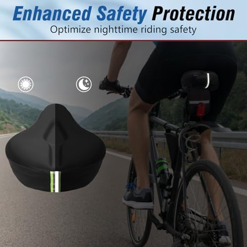 Zacro Bike Seat Cushion - Gel Padded Bike Seat Cover for Men Women Comfort, Extra Soft Exercise Bicycle Seat Compatible with Peloton, Outdoor & Indoor Bike Saddles