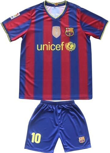 Barcelona Home Leo #10 Vintage 2009/2010 Limited Edition Football Soccer Kids Jersey Shorts Socks Set Youth Sizes
