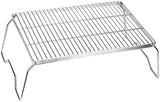ZORMY 17" Large Folding Campfire Grill, 304 Stainless Steel Firepit Grill Grate, Heavy Duty Portable Camping Grill with Carrying Bag, Gas BBQ Grill Grate for Backpacking, Hiking, Picnics (Large)