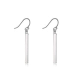 Limerencia Pure Titanium Vertical Bar Dangle Earrings, Lightweight Drop Earrings Hypoallergenic for Sensitive Ears Women (30 mm, Silver)