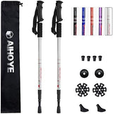 Aihoye Collapsible Trekking Poles - 2 Pack, Lightweight, Anti-Shock Walking Sticks - Adjustable for Men and Women