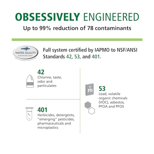 AO Smith Advanced Direct Connect Under Sink Replacement Filter for AO-MF-ADV System - Claryum Filtration Reduces Up To 99% of 78 Harmful Contaminants - AO-MF-ADV-R