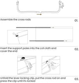 OneTigris SUPRAGRIS Camping Cot, Support Up to 400lbs, Lightweight Comfortable Folding Bed for Camping, Hiking, Backpacking, Travel, Car Trips, Office Nap