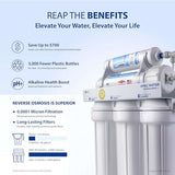 APEC Water Systems ROES-PH75 Essence Series Top Tier Alkaline Mineral pH+ 75 GPD 6-Stage Certified Ultra Safe Reverse Osmosis Drinking Water Filter System
