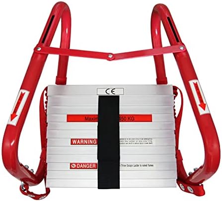 Hausse Retractable 2 Story Fire Escape Ladder, 13 Feet