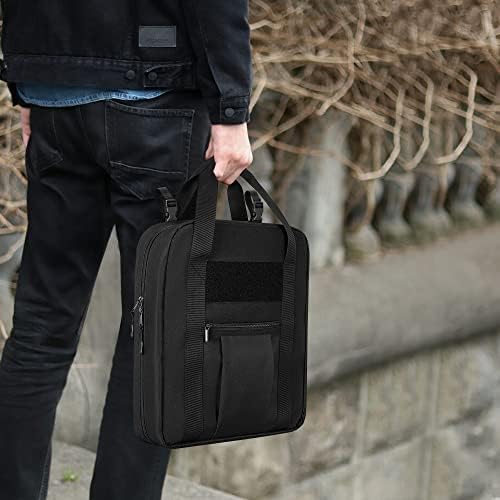 Hanging Camp Utensil Organizer with Towel Paper Holder, Portable Camping Kitchen Cookware Bag for Knives, Forks, Spoons & More, Outdoor Cooking Tools Storage Box for Travel & Hiking, Bag Only