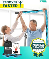 Stretching Strap with Loops - Non Elastic Stretch Band for Physical Therapy, Yoga Strap for Stretching Equipment, Stretch Bands for Exercise and Flexibility - Fascia, Hamstring & Leg Stretcher Belt