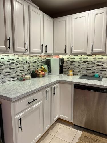 STICKGOO Thicker Design Peel and Stick Tile Backsplash, 12”×12”Stick on Backsplash for Kitchen, Self Adhesive Tile for Kitchen Backsplash and Bathroom(10 Sheets, Carrara Grey)