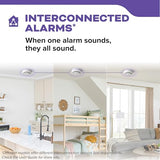 Kidde Hardwired Smoke & Carbon Monoxide Detector, AA Battery Backup, Voice Alerts, Interconnectable, LED Warning Light Indicators, White
