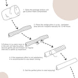 EUHAMS King Size Bed Wedge Pillow - Bed Gap Filler Mattress Wedge Headboard Pillow Close The Gap 0-7" Between Your Headboard and Mattress or Wall for Sleeping Backrest Pillow (76"x10"x6" Gray)