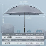 ZOMAKE Automatic Open Extra Large Golf Umbrella 51/54/62/68 Inch, Double Canopy Vented Windproof Oversize Stick Umbrellas for Rain