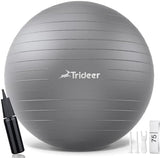 Trideer Yoga Ball - Exercise Ball for Workout pilates Stability - Anti-Burst and Slip Resistant for physical therapy, Birthing, Stretching & Core Workout, Office Ball Chair, Flexible Seating, Home Gym
