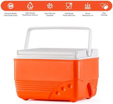 Insulated Ice Cooler Portable Ice Box Hard Heavy Duty Small Ice Chest for Camping, Tailgating, Beach, Picnic, Groceries