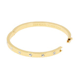 kate spade new york Set in Stone Metal Stone Hinged Bangle, Clear/Gold, One Size