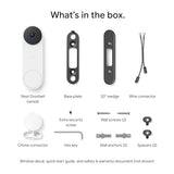 Google Nest Doorbell (Wired, 3rd Gen) - 2K Video and Gemini, Live View, Night Vision, 2-Way Audio - Works with Google Home - 2025 Model - Snow