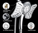 GRICH 2.5GPM Shower Head with Handheld Spray Combo: 2 in 1 Rainfall Shower Heads high pressure & Handheld Shower Head, 9 Spray Modes/Settings Detachable Shower Head with 60 Inch Hose