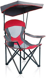 ALPHA CAMP Heavy Duty Canopy Lounge Chair Sunshade Hiking Travel Chair with Cup Holder