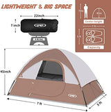 Camping Tent 2 Person, Waterproof Windproof Tent with Rainfly Easy Set up-Portable Dome Tents for Camping…
