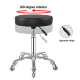 Ainilaily Rolling Stool with Wheels, Heavy Duty Hydraulic Massage Stool for Shop Guitar Lab Tattoo Workbench Medical, Adjustable Swivel Chair (Black)