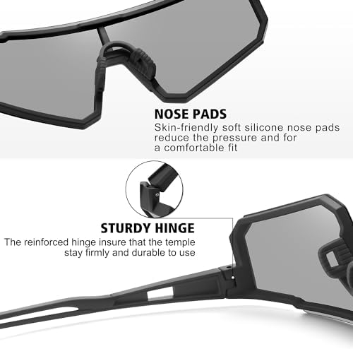 STORYCOAST Polarized Sports Sunglasses for Men Women,Driving Fishing Cycling Mountain Bike Sunglasses UV400 Protection