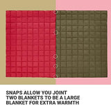 KingCamp Down Camping Blanket - Lightweight, Multifunctional Quilt for Camping with Snap Button, Portable for Stadium, Travel, Airplane, Picnic, Indoor & Outdoor, Provides Warmth
