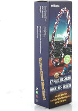 12 Pack Baseball Necklace 18inch, Team Gift for Baseball Funs, Three Braided Titanium Tornado Rope Design, with Muti - Color for Pick