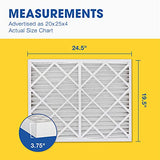 Aerostar 20x25x4 MERV 11 - 6 Count - Pleated HVAC, Furnace & Air Conditioner Filters - Removes Dust, Cold & Flu Germs, Lint, Mold, Pet Dander, Allergy-Causing Pollen, Smog & Smoke