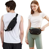 SINNO Large Crossbody Fanny Pack for Women Men Belt Bag With 4-Zipper Pockets for Travel Running Hiking Workout Dog Walking Outdoors Sport Fishing Waist Pack Bag Carrying All Phones