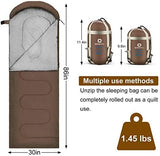 ECOOPRO Warm Weather Sleeping Bag - Portable, Waterproof, Compact Lightweight, Comfort with Compression Sack - Great for Outdoor Camping, Backpacking & Hiking-83 L x 30" W Fits Adults