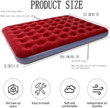 Queen Size Double Camping Air Mattress Bed with Air Pump,Inflatable Mattress,80"x 60"Thickened Portable Blow Up Air Mattress,Travel Sleeping Bed Pad for Camping Home Hiking