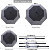 G4Free 47/54/62/68 Inch Automatic Open Golf Umbrella Oversize Extra Large Double Canopy Vented Windproof Waterproof Stick Umbrellas