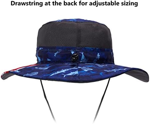 BASSDASH UPF 50+ Sun Fishing Hat Water Resistant with Detachable Neck Flap