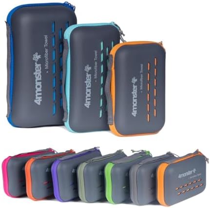 4Monster Camping Towel Super Absorbent, Quick Dry Microfiber Travel Towel, Fast Drying Ultra Soft Compact Gym Towel for Hiking Swimming Beach Yoga Travel Sports Backpack (Marine Blue, 71.00" x 35.00")