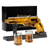 Gun Whiskey Decanter Sets for Men, Kollea Liquor Decanter Set with Gun Shot Glass, Unique Birthday Gifts for Men Dad, Cool Anniversary Christmas Gift for Him Husband, Dispenser for Bar Drinking Party