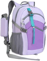 Small Hiking Backpack, 20L Lightweight Travel Backpack with Phone Pocket, Hiking Daypack for Women Men,Purple