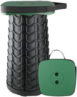 Boreeman Upgraded Collapsible Stool, Square Portable Stool, Lightweight Yet More Sturdy with Load Capacity 400lbs, Perfect for Camping Fishing Hiking BBQ (Square Army Green)