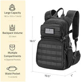 CVLIFE Tactical Hydration Pack 3L - Lightweight Water Bag With Bladder for Men Women, Heavy Duty Molle Backpack for Hiking, Cycling, Running, Hunting