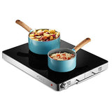 Magic Mill Large Electric Glass Top Food Warming Tray Buffet, Keep Your Food Hot During Holiday Parties, Adjustable Temperature Control, Stay-Cool Handles, Modern Stainless Steel Design, ETL Approved