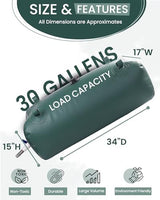 FoundGo Water Storage Bladder Emergency Water Storage Tank, Large Capacity Water Containers, Portable Vinyl Water Storage Barrel for Outdoor/Survival/RV/Garden