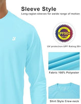 Roadbox Mens UPF 50+ UV Sun Protection Shirts Outdoor Long Sleeve SPF Rash Guard for Fishing Hiking Swimming Running