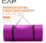 CAP Barbell 1-Inch High Density Exercise Yoga Mat with Strap | Multiple Colors