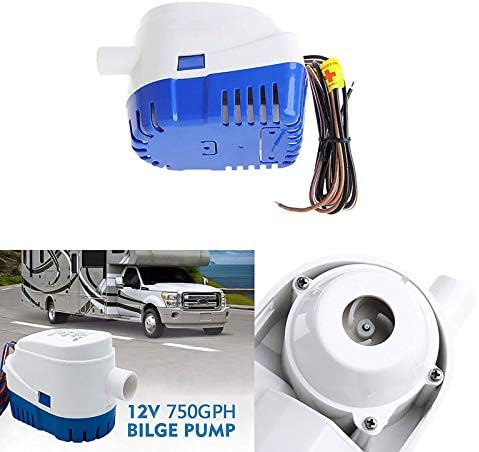 Submersible Boat Bilge Water Pump 12v 1100gph Automatic Marine Bilge Pump for Ponds, Pools, Spas Silent, Boat Caravan RV Submersible