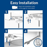 Little2Big Toilet Seat with Built-In Potty Training Seat, Slow Close, Durable Plastic, Made in USA, ELONGATED, White