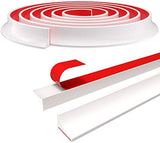 New Collapsible Shower Threshold Water Dam, Self Adhesive Silicone Waterproof Barrier Bathroom and Kitchen Water Strip Dam Shower Guard for Dry And Wet Separation Caulk Seal Strip Edge Trim(White)